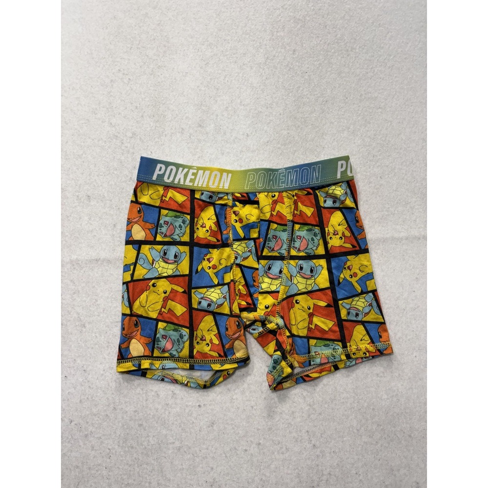 Pokémon Boxer Briefs Boys 10 Multicolor Pikachu Squirtle Stretch Underwear